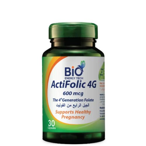 Bio Energy Tech Actifolic 4G 600 Mcg 30Cap تقنية الطاقة الحيوية أكتي فوليك 600ميكروغرام الجيل 4