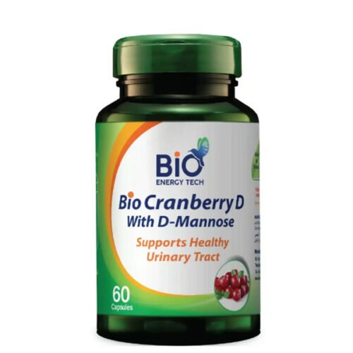 Bio Energy Tech Cranberry D With D Mannose 60Cap تقنية الطاقة الحيوية التوت البري دي مع مانوز دي يدعم صحة المسالك البولية