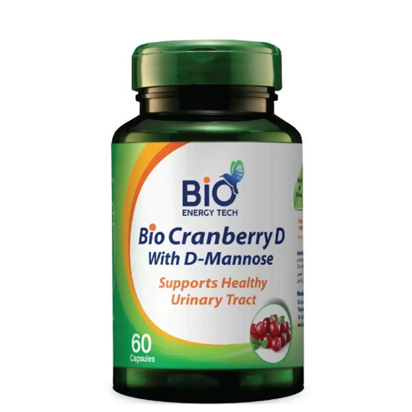 IMG_7318 Bio Energy Tech Cranberry D With D Mannose 60Cap تقنية الطاقة الحيوية التوت البري دي مع مانوز دي يدعم صحة المسالك البولية