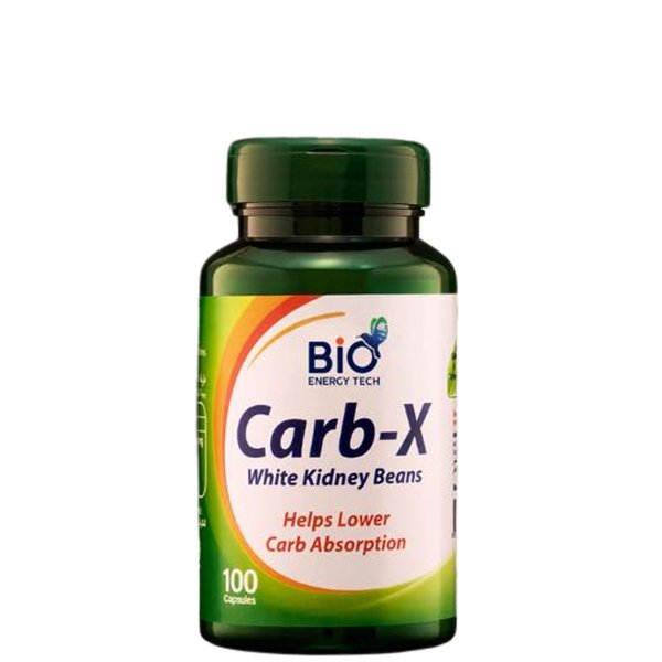 تقنية الطاقة الحيوية كارب-إكس الفاصوليا البيضاء تنظم امتصاص السكر والكربوهيدراتBio Energy Tech Carb-X White Kidney Beans 100Cap