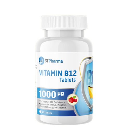 Bt Pharma B12 (1000) Mcg 60Tabبي تي فارما ب12 (1000) مكجم 60 قرص