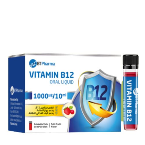 بي تي فارما فيتامين ب12 (1000 ميكروجرام / 10 مل) 10 قوارير Bt Pharma Vitamin B12 (1000 Μg/10ml) Oral Liquid 10 Vials