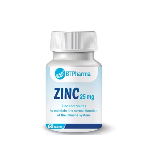 Bt Pharma Zinc 25Mg 60 Tab بي تي فارما زنك 25 ملغ 60 قرص