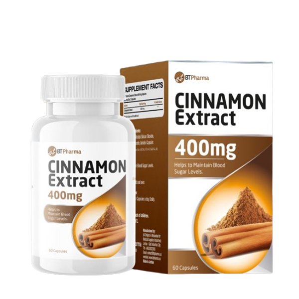 IMG_7339 Bt Pharma Cinnamon Extract ( 400mg ) 60Capsules بي تي فارما - خلاصة القرفة (400 مجم) - 60 كبسولة
