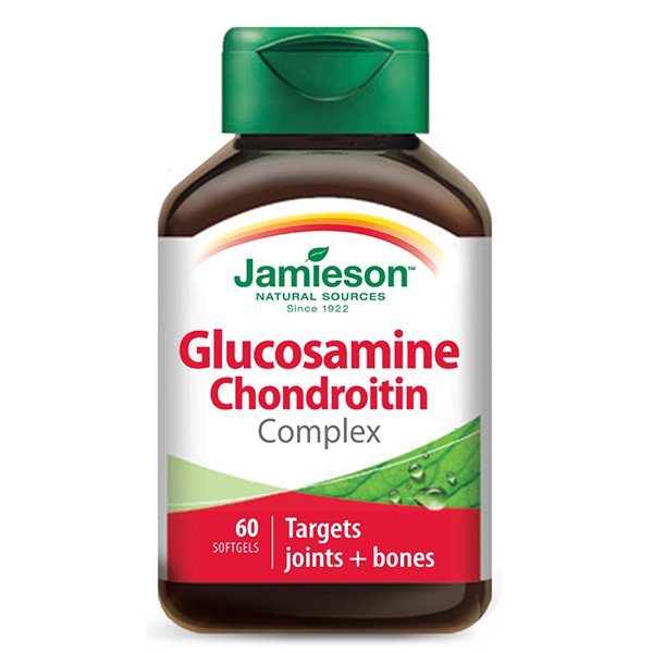 جاميسون غلوكوزامين وكوندرويتين لصحة المفاصل، 60 كبسولة Jamieson Glucosamine & Chondroitin For Joint Health 60Cap