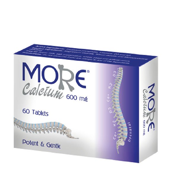 مور من الكالسيوم 600 ملغ 60 قرصًا |More Calcium 600 Mg 60Tab