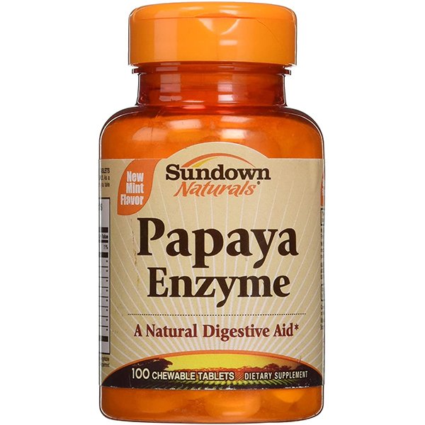 سانداون إنزيم البابايا 100 قرص قابل للمضغSundown Papaya Enzyme 100 Chewable Tablet
