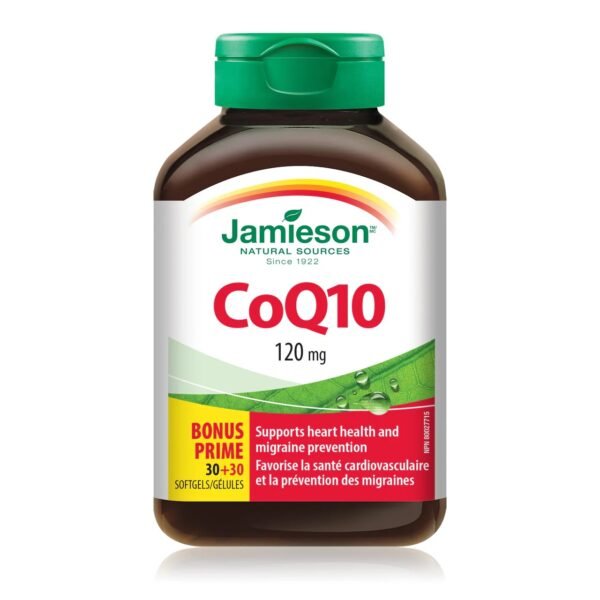Jamieson CoQ10 120mg 30 Capsules كبسولات جيميسون CoQ10