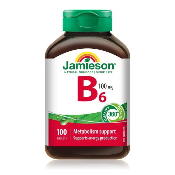 Jamieson Vitamin B6 25mg 100 Tabletجيميسون فيتامين ب6 25 ملغ 100 قرص