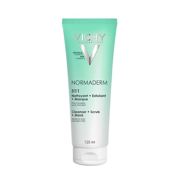 3337875414067_4 فيتشي نورماديرم 3 في 1 منظف ومقشر وماسك 125 مل Vichy Normaderm 3 In 1 Cleanser, Scrub And Mask 125Ml