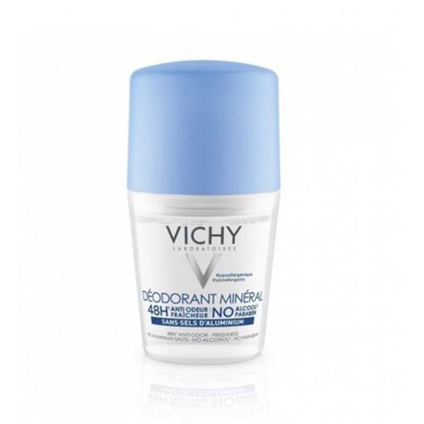 فيتشي مينرال مزيل العرق 48 ساعة رول اون 50 مل Vichy Deodorant Mineral 48H Roll On 50Ml