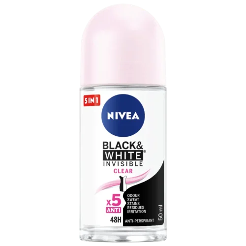 NIVEA black and white invisible clear roll deodorant 50ml
