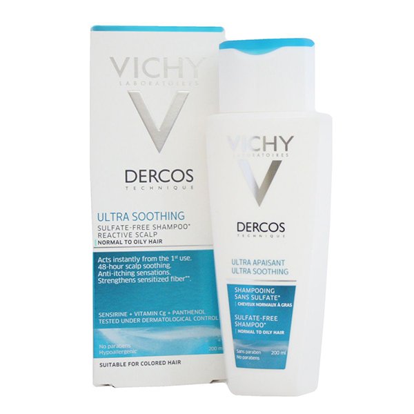 Vichy Dercos Ultra Soothing For Normal Hair Shampoo 200Mlفيتشي ديركوس شامبو ألترا سوثينج للشعر العادي 200 مل