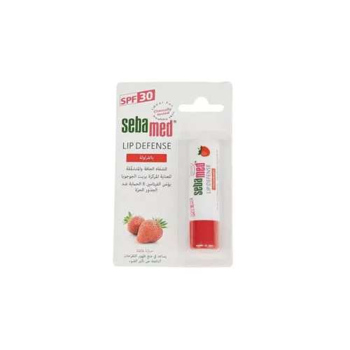 Sebamed Lip Defense Strawberry Stick 4.8G  سيباميد مرطب حماية الشفاة الجافة والمتشققة بالفراولة 4.8 جم
