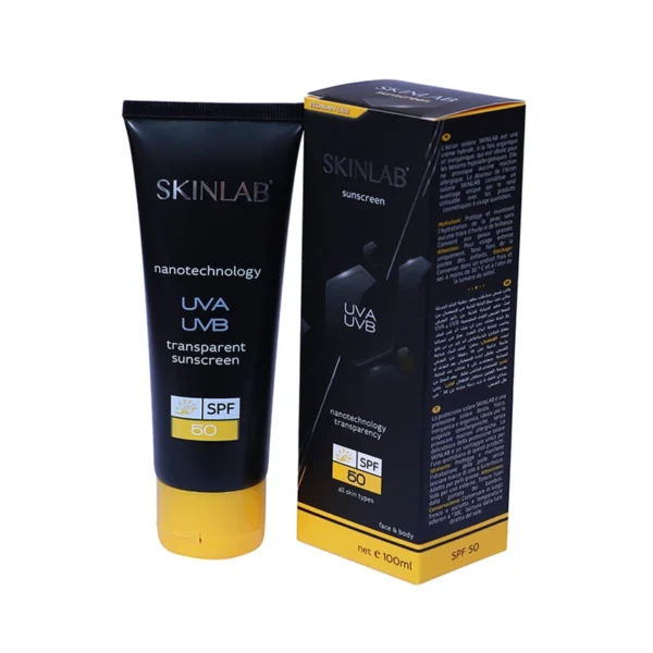 Skinlab Sunscreen Cream SPF +50, 100ml سكن لاب كريم واقي شمس للوجه بعامل حماية 50+, 100 مل