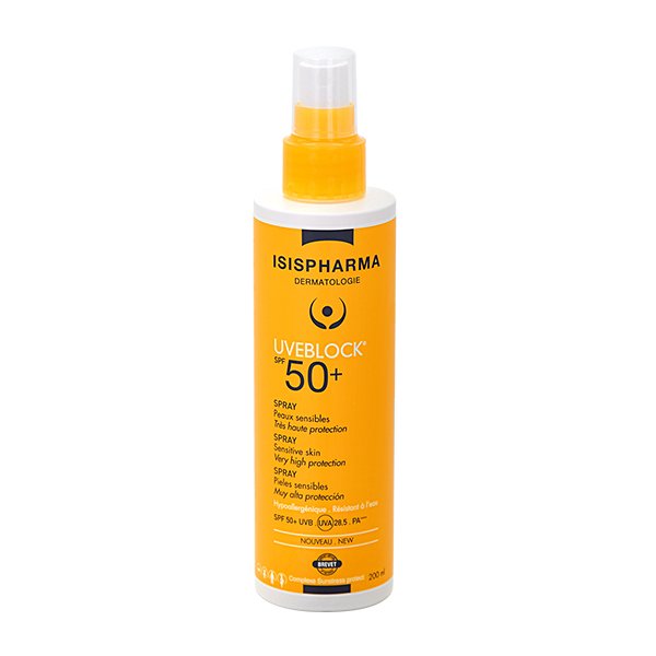Isis Pharma Uveblock Spf 50+ Adult Spray 200Ml ايزيس فارما يوفيبلوك بخاخ واقي الشمس للكبار 200 مل
