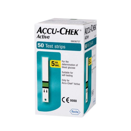 Accu Chek Active Glucose 50 Strip اكيو تشيك اكتيف شرائح فحص سكر الدم 50 شريحة