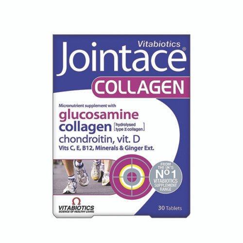 Vitabiotics Jointace Collagen 30 Tabletفيتابيوتيكس جوينتاس كولاجين كوندرويتين وجلوكوزامين 30 قرص