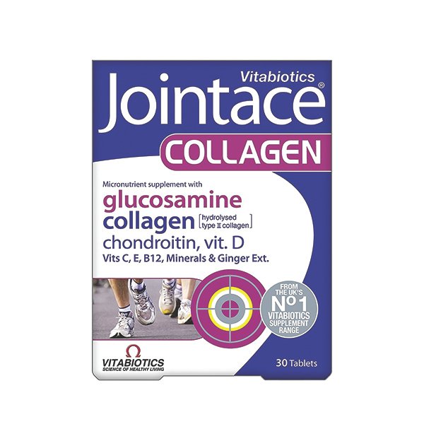 Vitabiotics Jointace Collagen 30 Tabletفيتابيوتيكس جوينتاس كولاجين كوندرويتين وجلوكوزامين 30 قرص