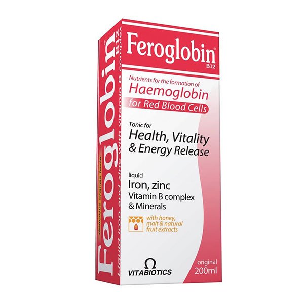 Vitabiotics Feroglobin B12 Syrup 200Mlفيتابيوتيكس فيروجلوبين ب 12 شراب حديد للأطفال 200 مل