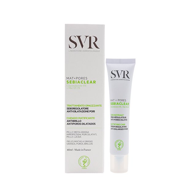Svr Sebiaclear Mat & Pores Sebum-Regulator Cream 40ML   إس في آر سيباكلير كريم تنظيم إفرازات البشرة الدهنية والمسام 40 مل