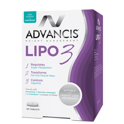 Advancis Lipo3 (Regulates Sugar Metabolism) 60Tab أدفانسيس ليبو 3 (ينظم استقلاب السكر) 60 قرص