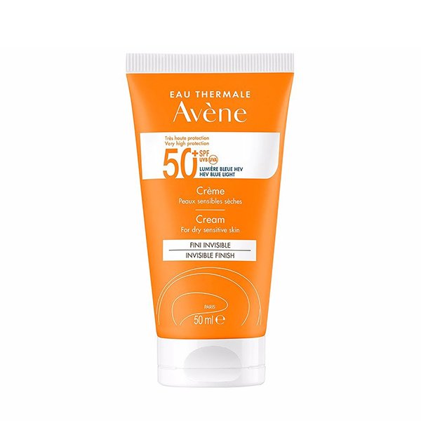 Avene Sunblock Cream Spf 50+, (50Ml) أفين كريم واقي شمس للبشرة الجافة بدرجة حماية 50+