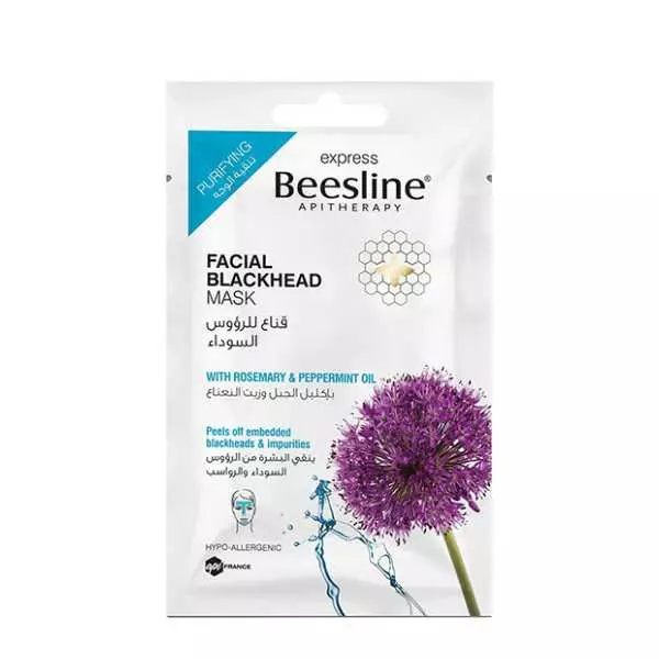 Beesline Facial Mask Blackhead With Rosemary And Pepermint 25Ml - بيزلين ماسك للرؤوس السوداء بإكليل الجبل وزيت النعناع