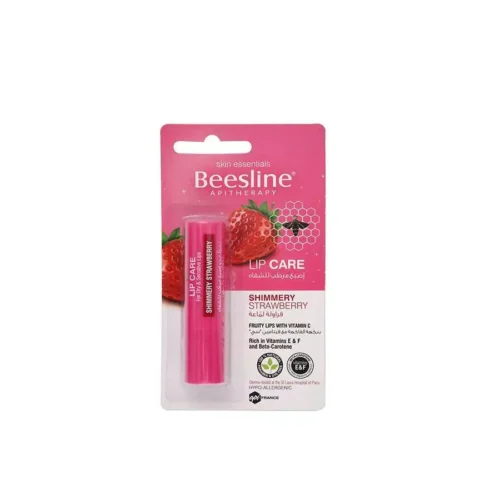 Beesline Lip Care Shimmery Strawberry 4 Gram - بيزلاين مرطب الشفاه بالفراولة اللامعة 4 جرام