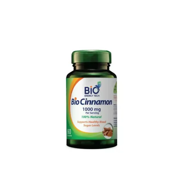 Bio Energy Tech Cinnamon 500Mg 60 Capsule تقنية الطاقة الحيوية سينامون 400 مغ 60 كبسولة
