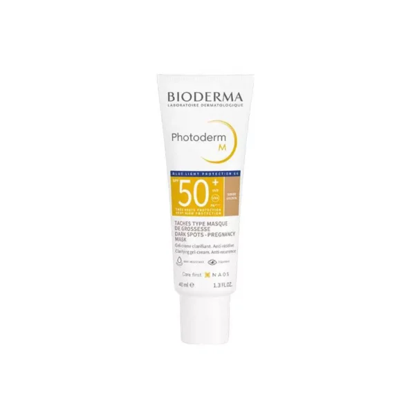 بيوديرما فوتوديرم إم كريم جل بعامل حماية 50 + جولدن تينت 40 ملBioderma Photoderm M SPF50+ Golden Tint gel-cream 40ML