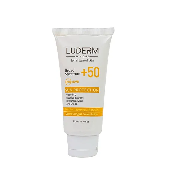 Luderm Spf50+ Sun Protection Sunblock 75ml  \|/  كريم لوديرم واقي شمس واسع الطيف SPF50+