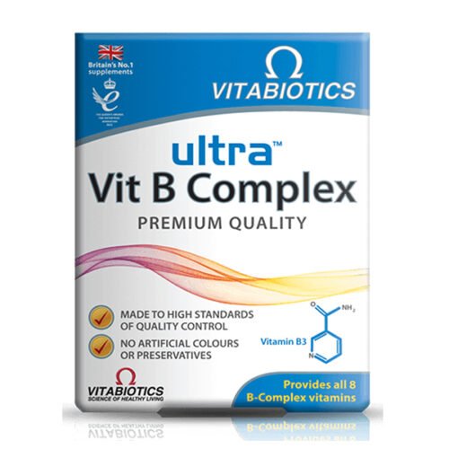 Vitabiotics Ultra Vitamin B Complex 60TABفيتابيوتيكس ألترا فيتامين ب مركب 60 حبة