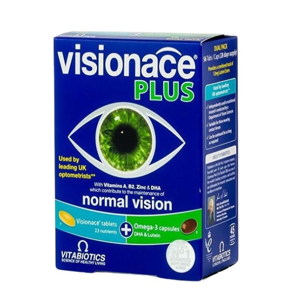 Vitabiotics Visionace Plus 56 Tablets/Capsulesفيتابيوتيكس فيجنيس بلس 56 قرص / كبسولة