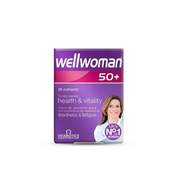 Vitabiotics Wellwoman 50+ ,30Tabفيتابيوتيكس ويلومان لدعم صحة النساء بعمر 50+ ، 30 قرص