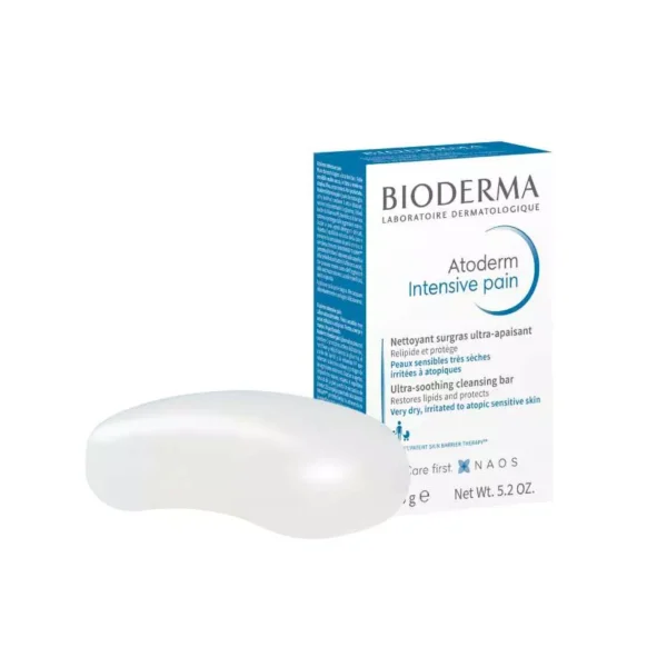 atoderm intensive pain بيوديرما أتوديرم صابون التنظيف للبشرة الجافة 150 غمBioderma Atoderm Ultra Soothing Cleansing Bar 150G