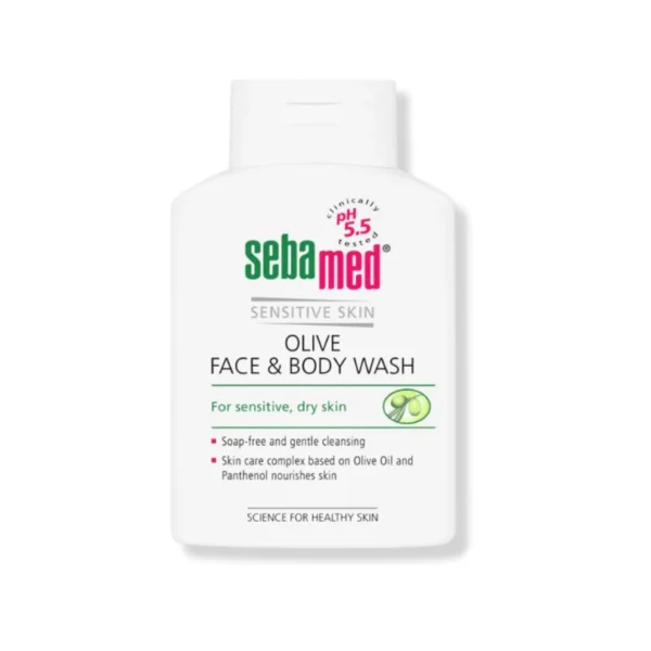 Sebamed Olive Face And Body Wash 200ml سيباميد غسول الزيتون لتنظيف الوجه والجسم 200 مل