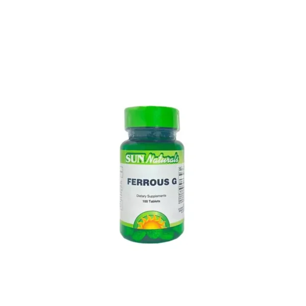 Sun Naturals Ferrous G 100Tab صن ناتشورالز غلوكونات الحديدوز 100 قرص