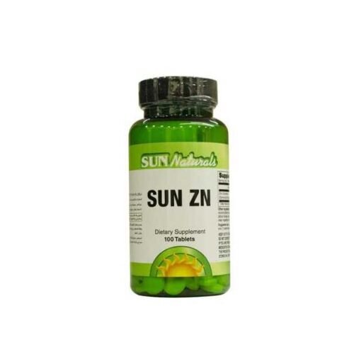 Sun Natural Zinc 100 Tablet  صن ناتشورالز زنك لدعم مناعة الجسم 100 قرص