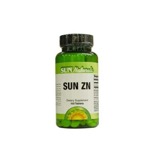 Sun Natural Zinc 100 Tablet  صن ناتشورالز زنك لدعم مناعة الجسم 100 قرص