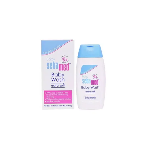 Sebamed Baby Wash Extra Soft 200Ml  سيباميد بيبي غسول فائق النعومة للأطفال 200 مل