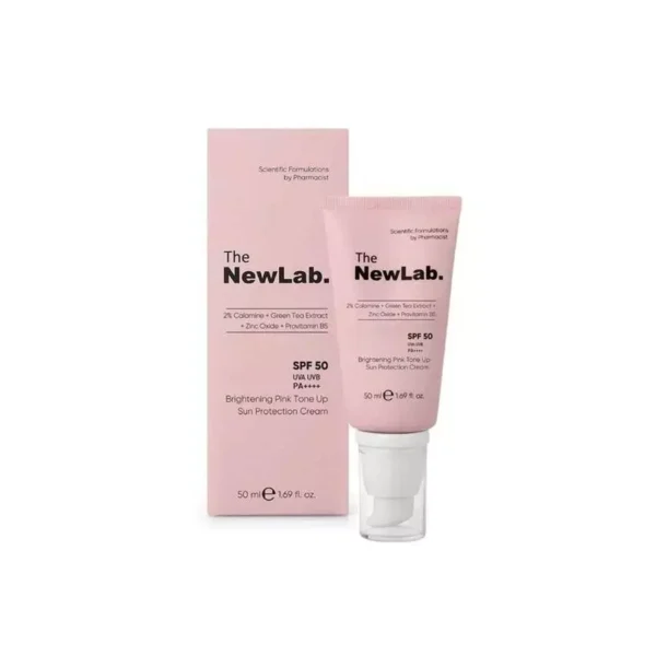 The NewLab Brightening Pink Tone Up Sun Cream Spf50, 50Ml  ذا نيو لاب كريم تفتيح البشرة بمعامل حماية 50، 50 مل