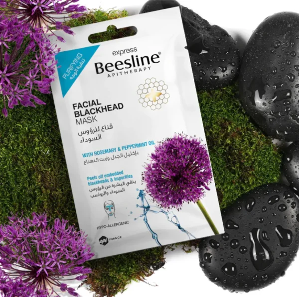 Beesline Facial Mask Blackhead With Rosemary And Pepermint 25Ml - بيزلين ماسك للرؤوس السوداء بإكليل الجبل وزيت النعناع