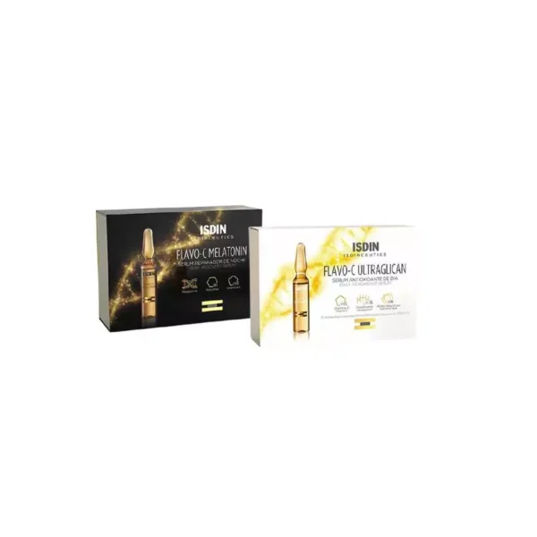 Isdin Flavo C Ultraglican With Flavo C Melatonin 10+10 Ampule-إسدين فلافو سي ألتراجليكان مع فلافو سي ميلاتونين 10+10 أمبولات