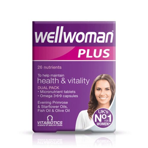 Vitabiotics Wellwoman Plus Omega 3-6-9, 56 Tabletفيتابيوتيكس ويلومان بلس أوميجا 3-6-9 للنساء ، 56 قرص