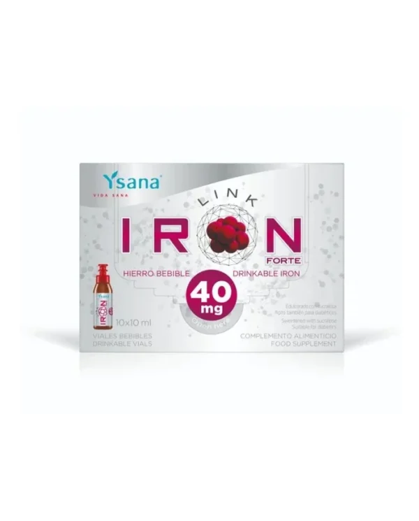 Iron Link Forte, Adult Drinkable Iron 40MG, 10 Ampules آيرون لينك فورت شراب حديد للبالغين 40 مجم ، 10 أمبولات