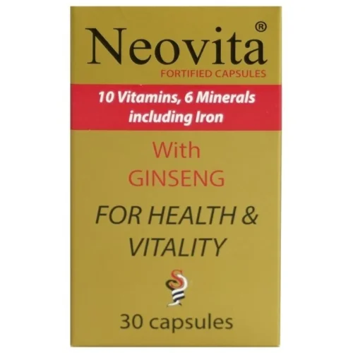 Neovita Multivitamins With Ginseng 30Cap نيوفيتا فيتامينات متعددة بالجينسينج 30 كبسولة