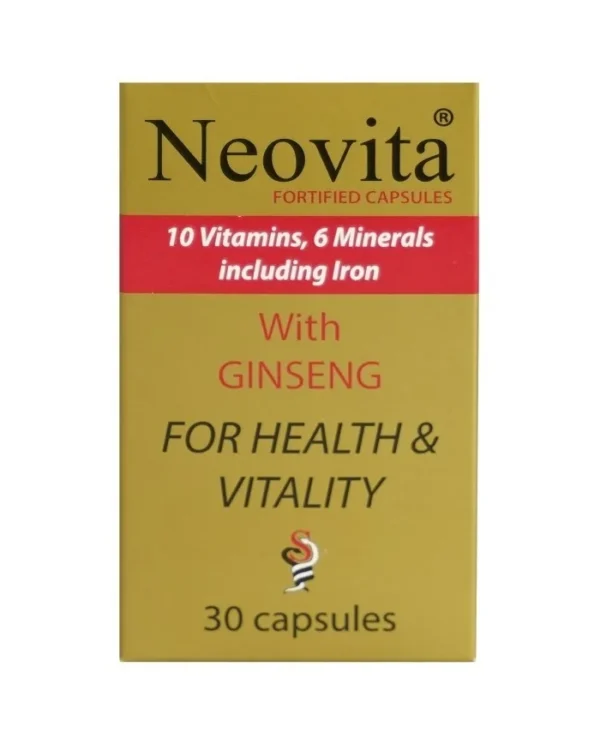 Neovita Multivitamins With Ginseng 30Cap نيوفيتا فيتامينات متعددة بالجينسينج 30 كبسولة