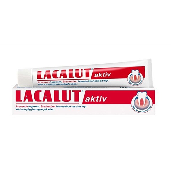 Lacalut Aktive ToothPaste 75Ml -  لاكولوت شطيرة لصق الأسنان 75Ml