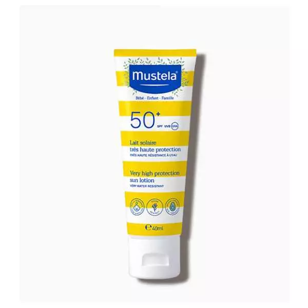 Mustela Very High Protection Sun Lotion Spf 50+, 40Ml  موستيلا لوشن واقي الشمس للأطفال بعامل حماية 50+ , 40 مل